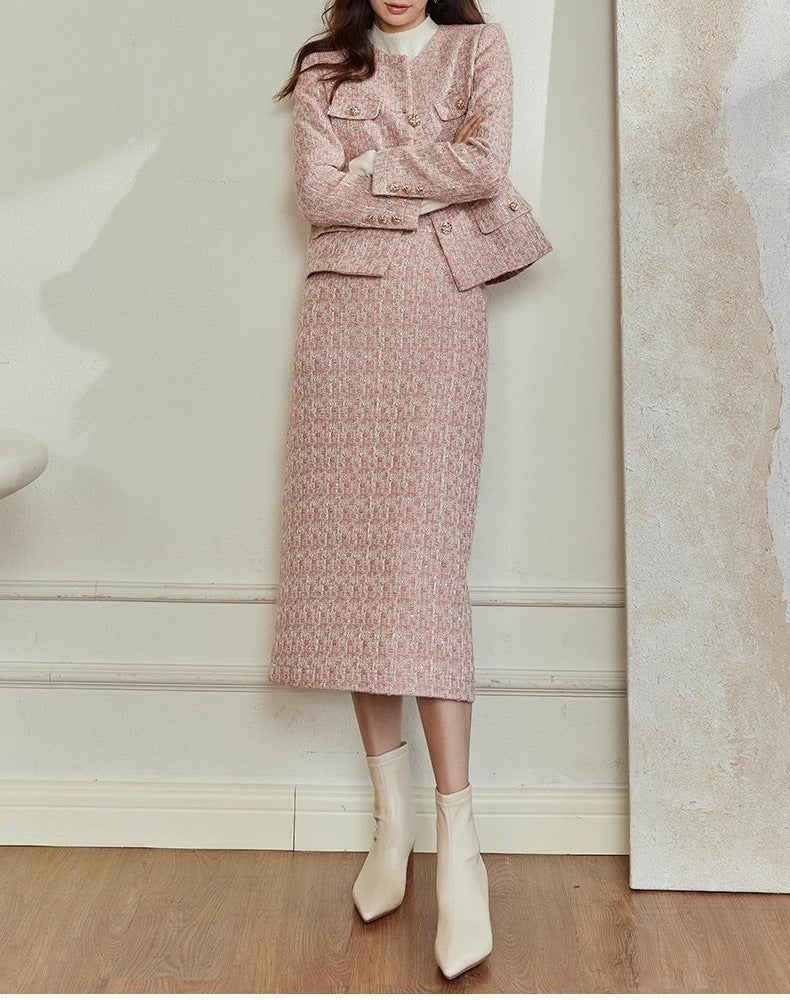 Ensemble Manteau & Jupe Longue "Élégance Classique"