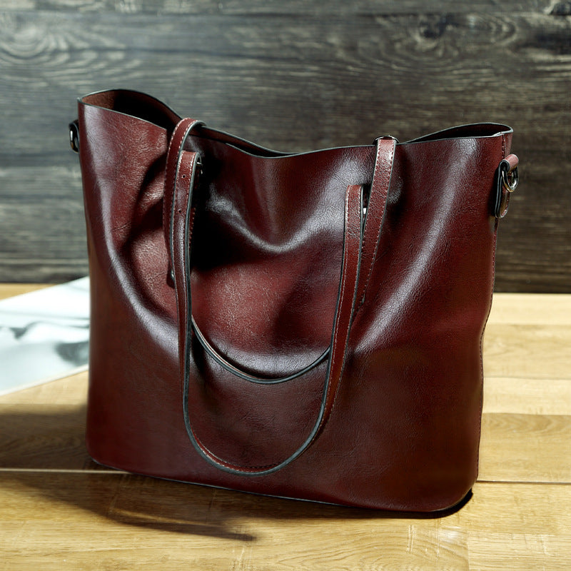 👜 Sac Cabas en Cuir Huilé – Élégance & Grande Capacité - Paris Aura