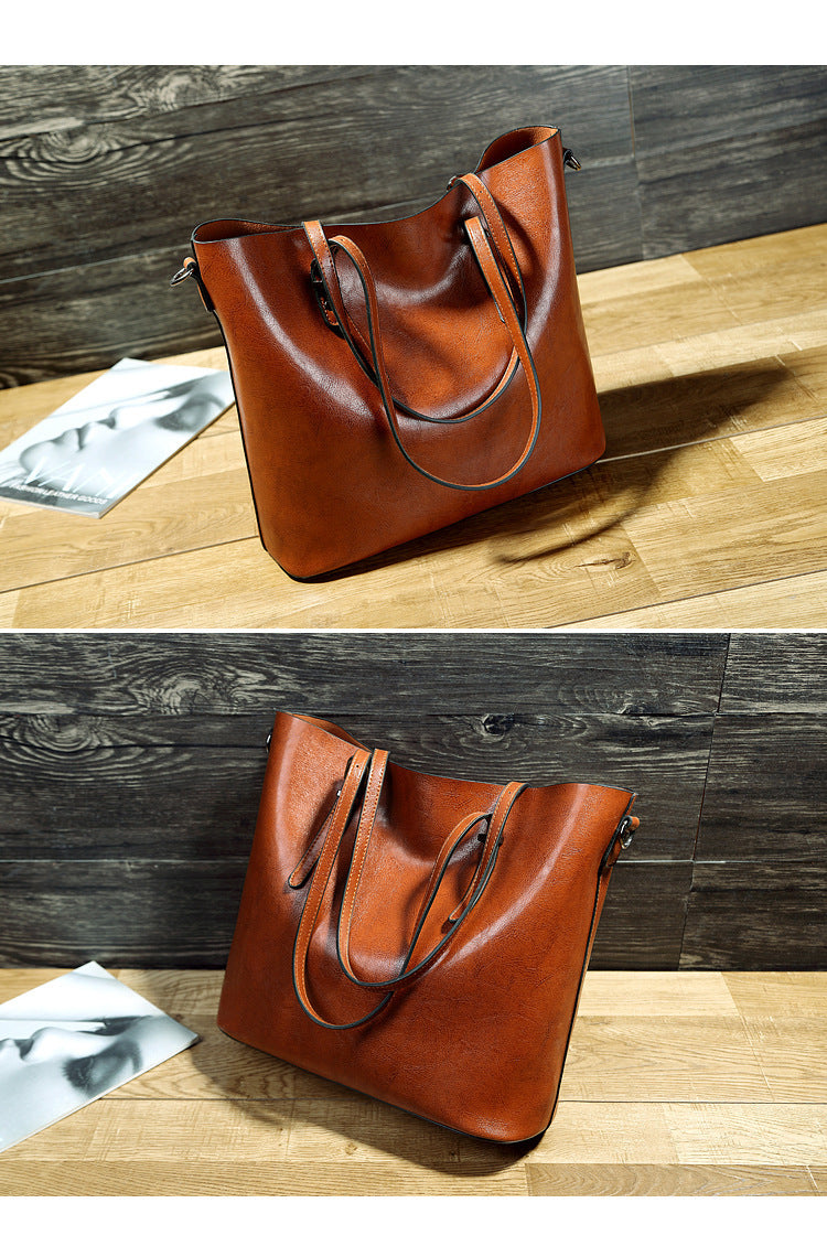 👜 Sac Cabas en Cuir Huilé – Élégance & Grande Capacité - Paris Aura