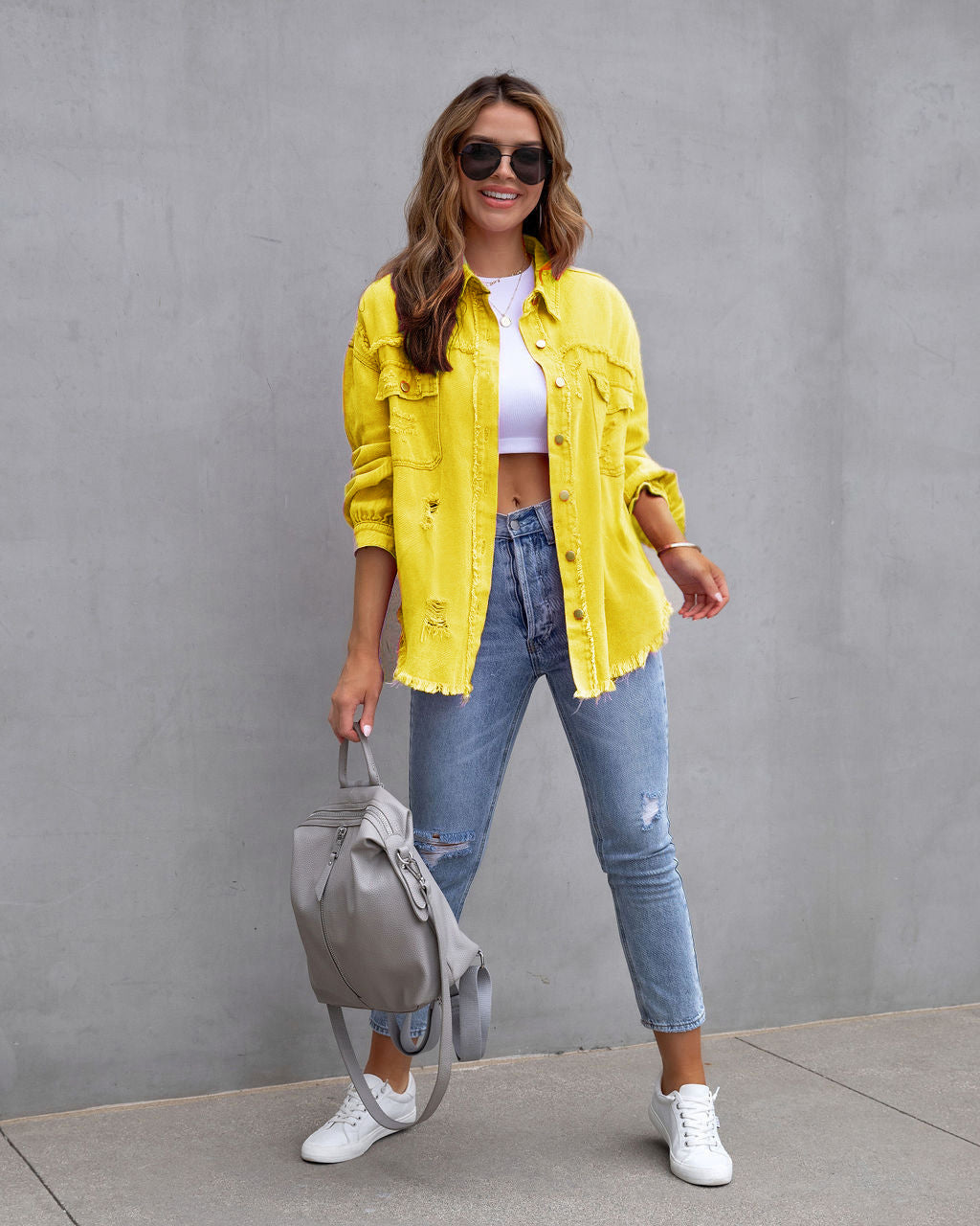 Veste Chemise Déchirée Tendance - Paris Aura