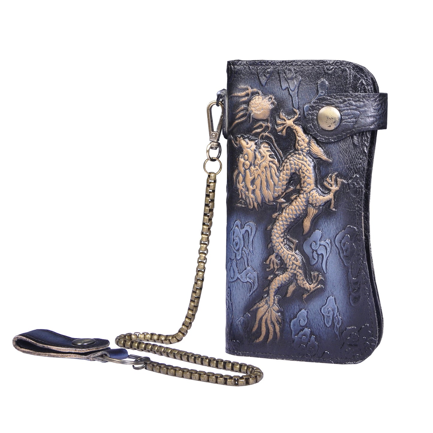 Portefeuille en Cuir Véritable – Collection Dragon 🐉 & Tigre 🐅 - Paris Aura