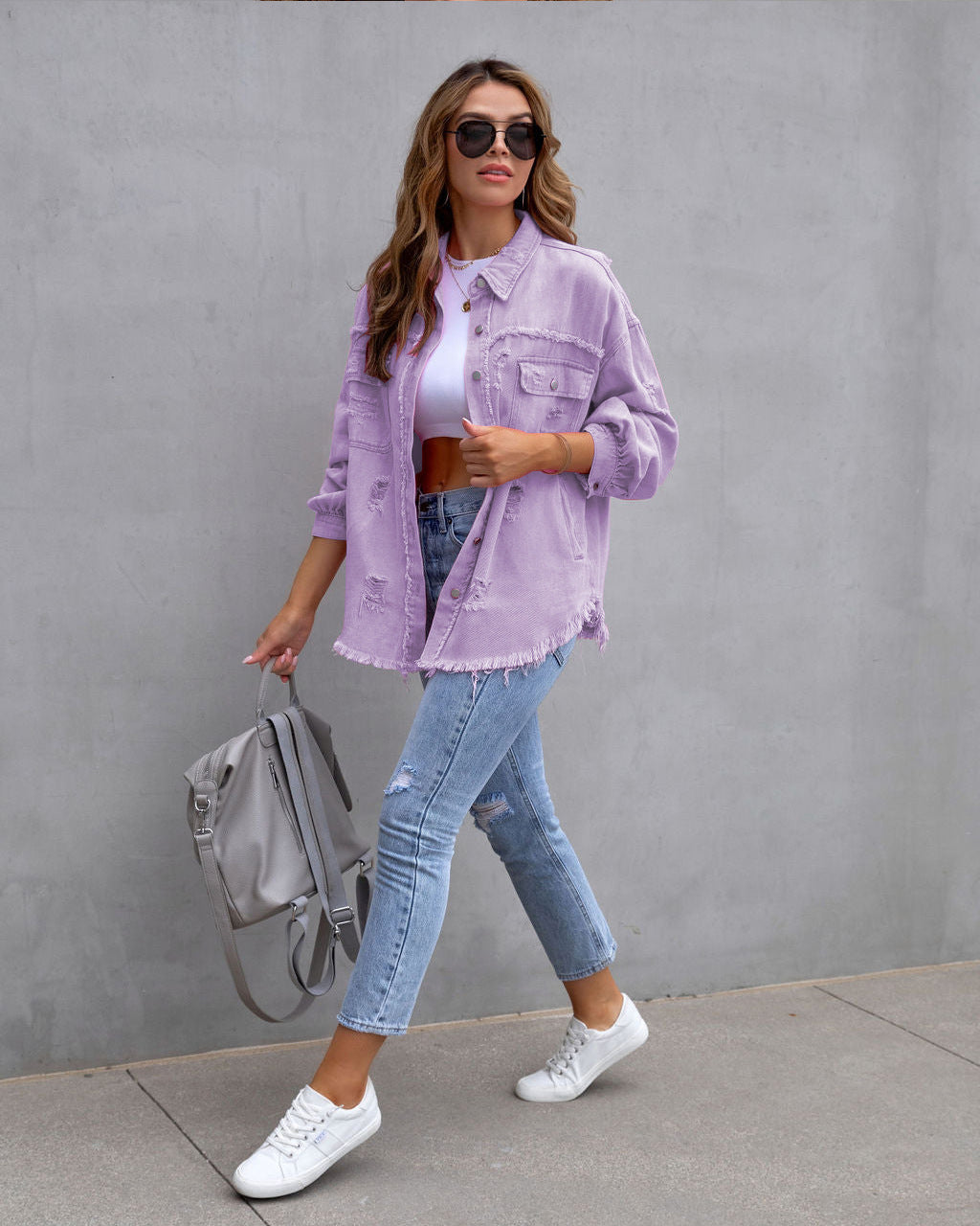 Veste Chemise Déchirée Tendance - Paris Aura