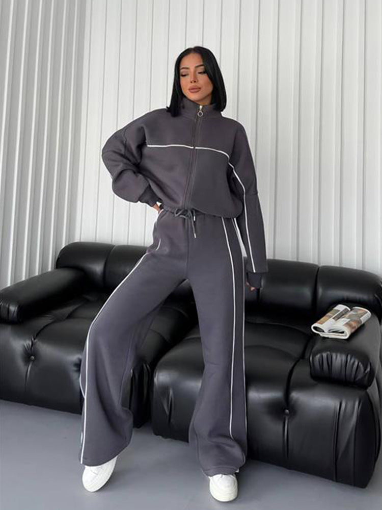 Amandine – Ensemble Cardigan Zippé et Pantalon Tailleur - Paris Aura