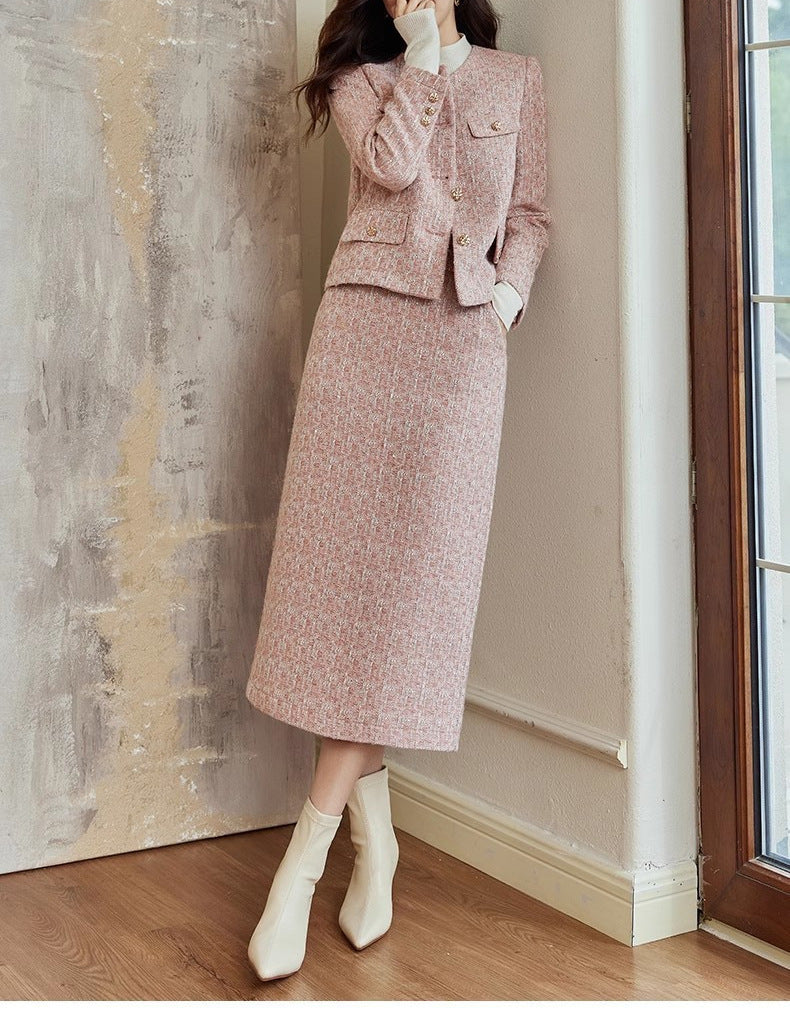 Ensemble Manteau & Jupe Longue "Élégance Classique"