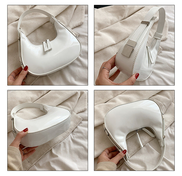 Sac Épaule Femme en Similicuir Vernis – Élégance Rétro & Tendance Urbaine - Paris Aura