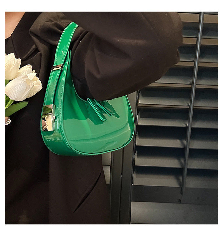 Sac Épaule Femme en Similicuir Vernis – Élégance Rétro & Tendance Urbaine - Paris Aura