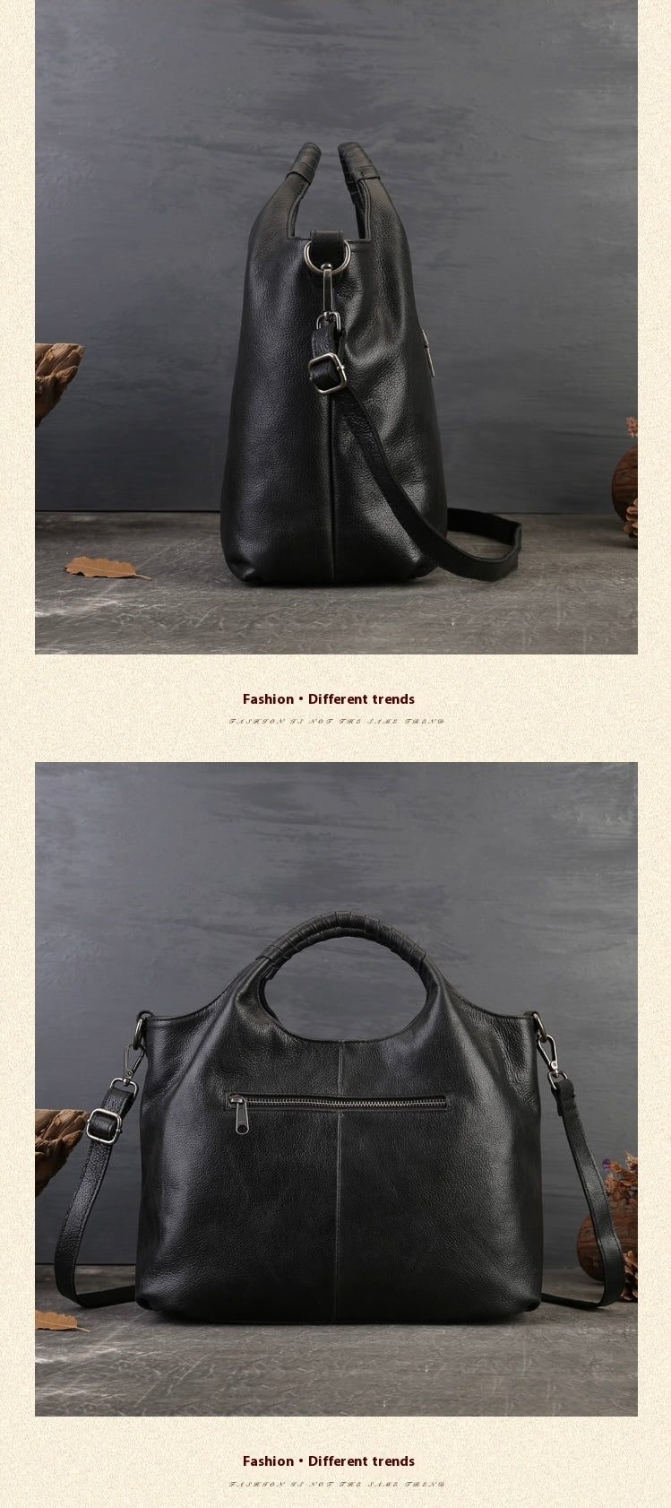Sac Tote Vintage Femme – Cuir Véritable Haut de Gamme - Paris Aura