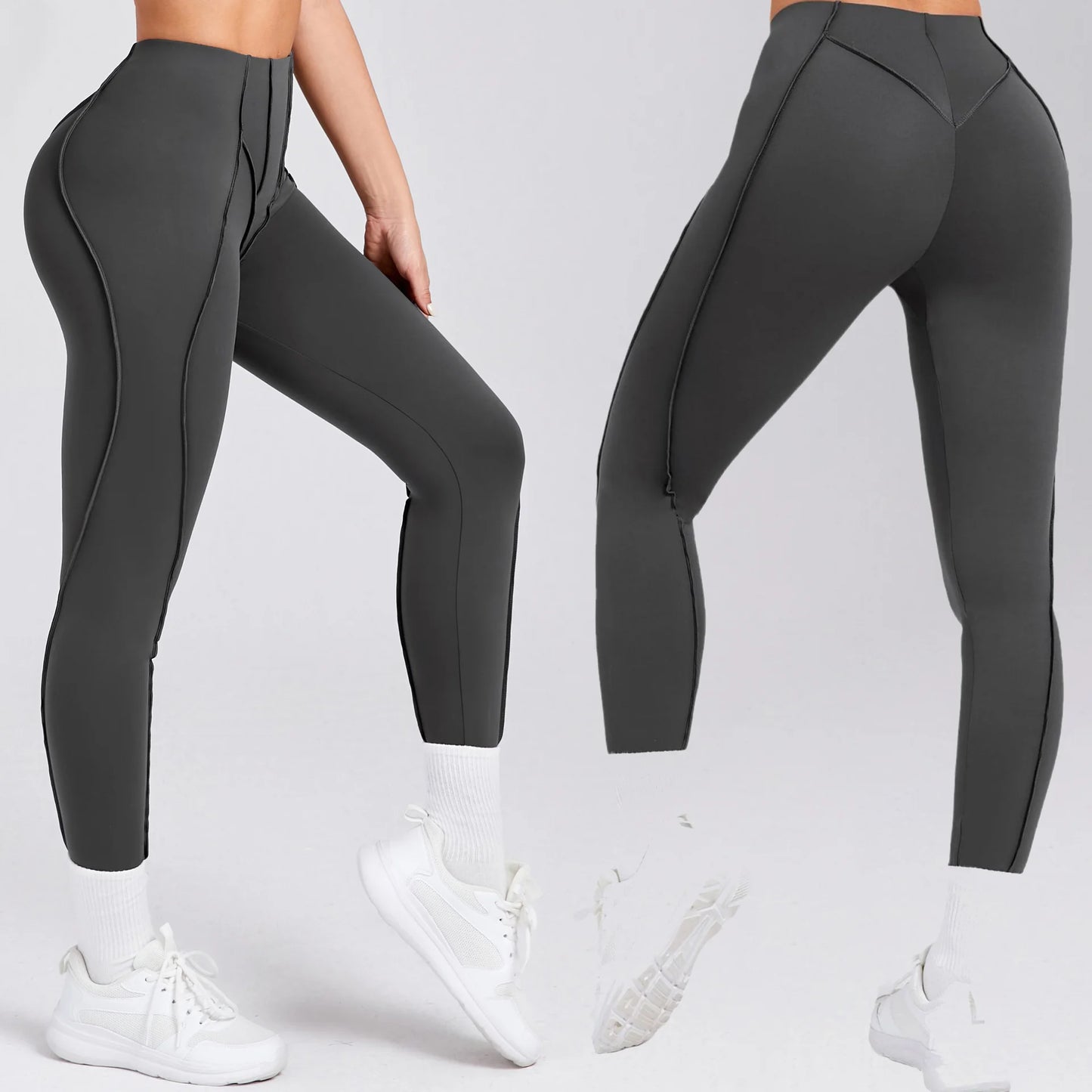 Legging Sculptant Design Couture – Galbe et Élégance pour Tous Tes Mouvements - Paris Aura
