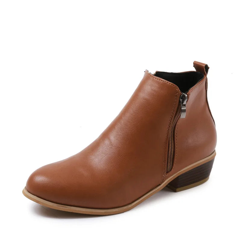 Élise – Bottines Femme à Talon Carré et Bout Pointu