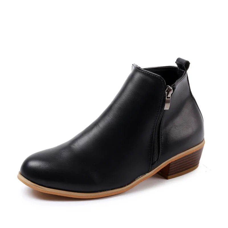 Élise – Bottines Femme à Talon Carré et Bout Pointu