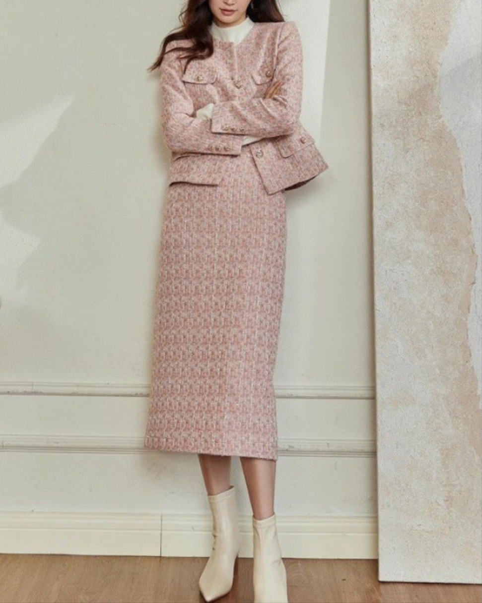 Ensemble Manteau & Jupe Longue "Élégance Classique"