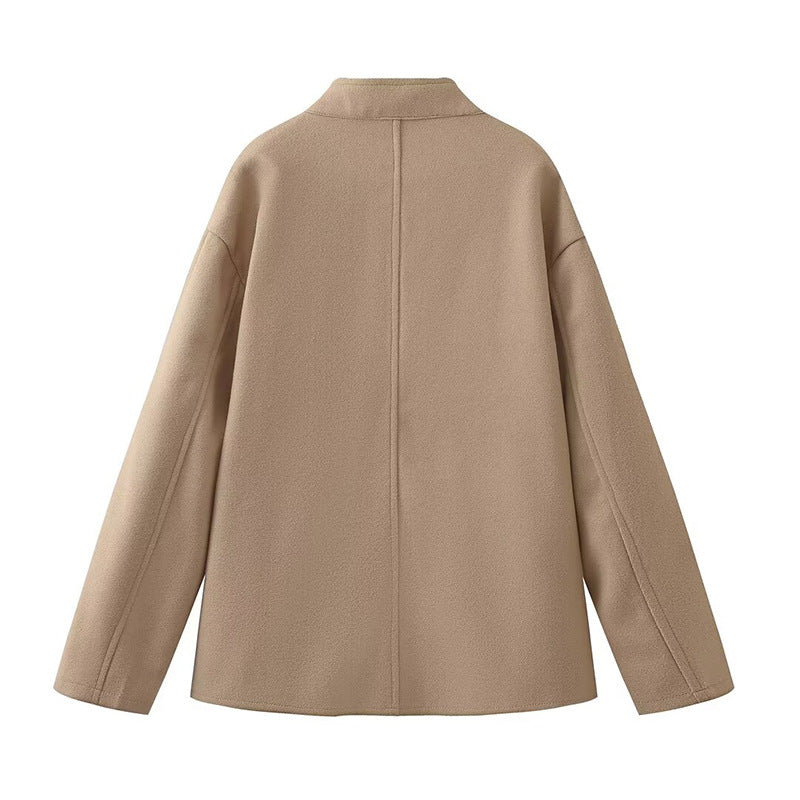 Manteau Femme "Khaki Élégance"