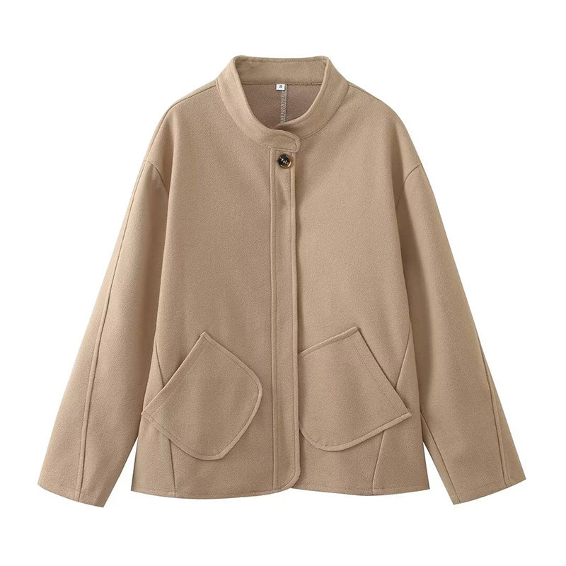 Manteau Femme "Khaki Élégance"