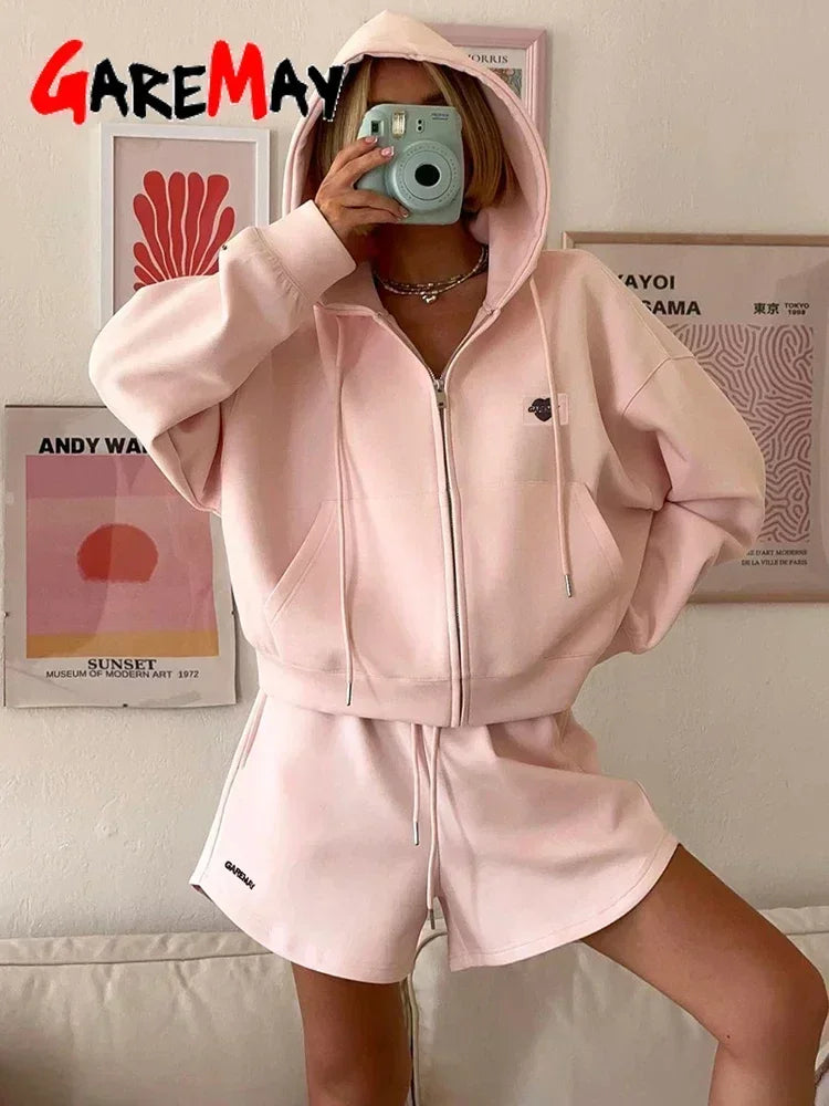 Ariane — Ensemble coton oversize rose - Paris Aura