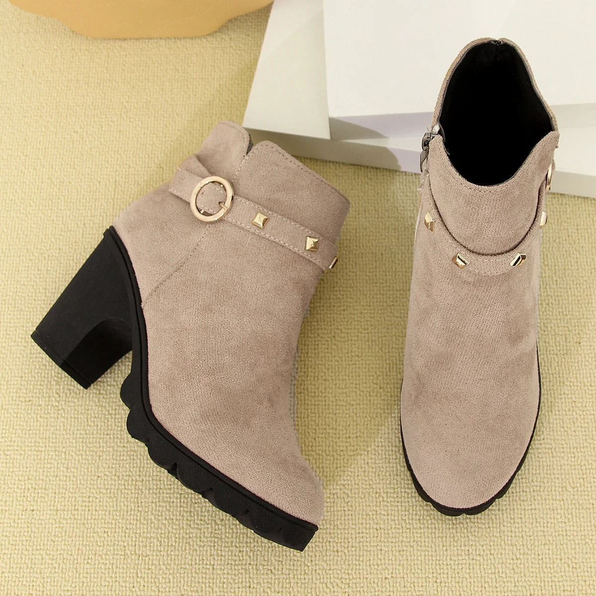 Apolline – Bottines Pointues Modernes à Talon Sculptural