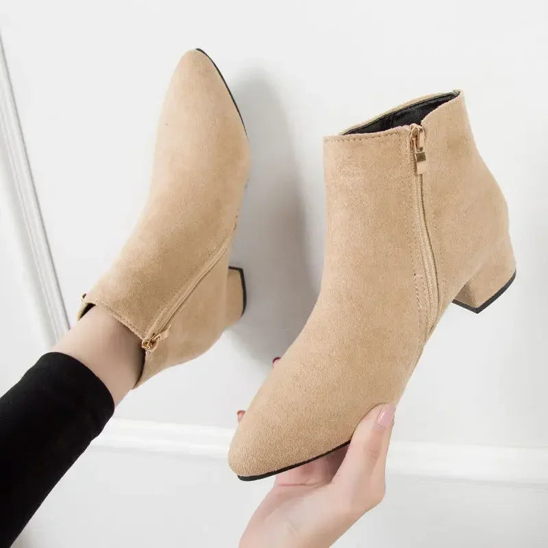 Amandine – Bottines Élégantes à Talon Bas Femme