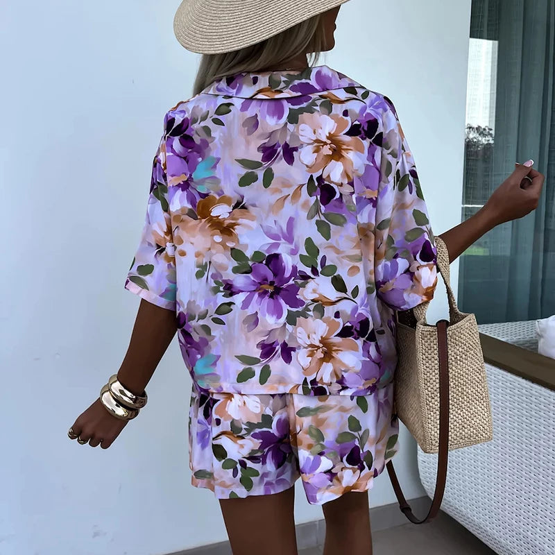 Anaïs – Ensemble Bohème Imprimé Fleurs pour l’Été - Paris Aura
