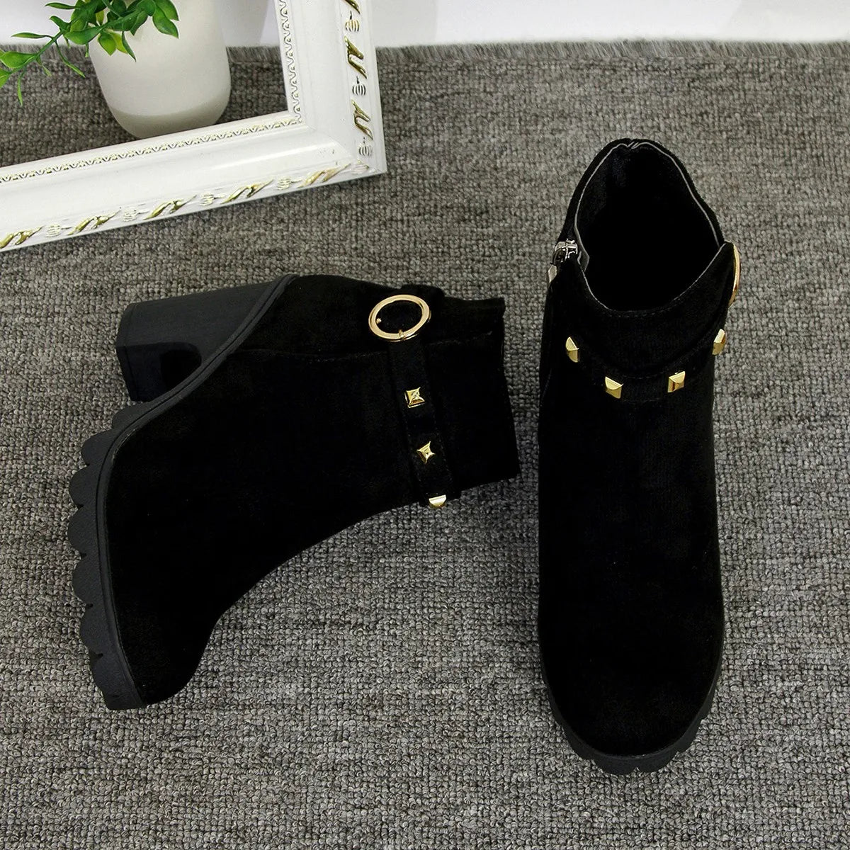 Apolline – Bottines Pointues Modernes à Talon Sculptural
