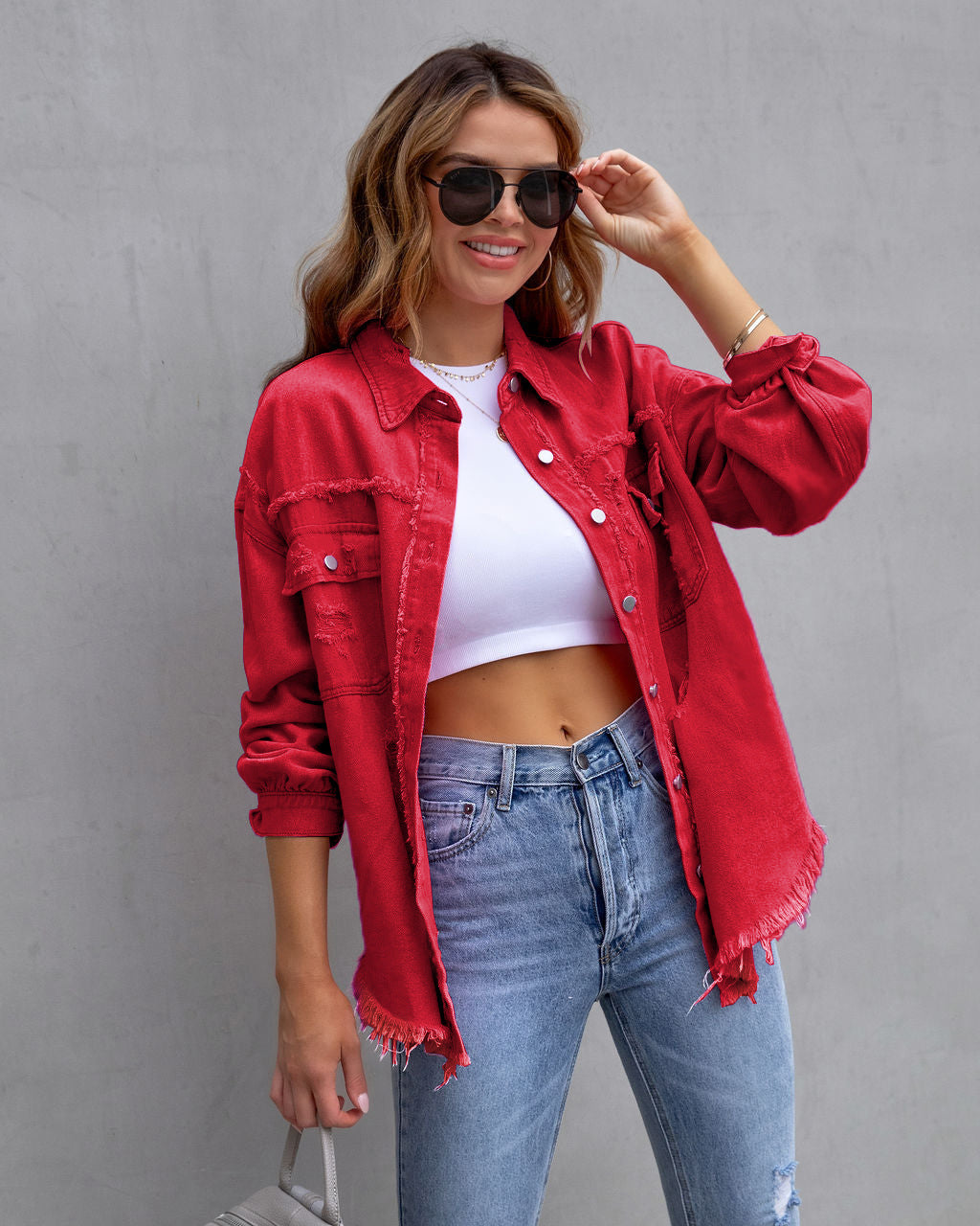 Veste Chemise Déchirée Tendance - Paris Aura
