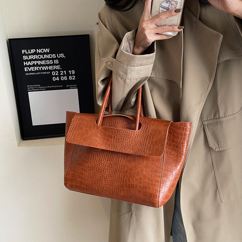 Sac à Main Grande Capacité avec Motif Pierre - Paris Aura