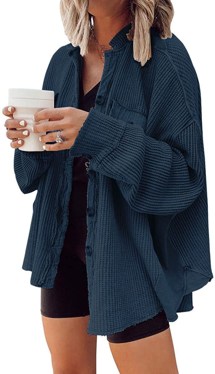 Veste ChicVibe à Boutons – Blouse Longue à Col pour Femme - Paris Aura