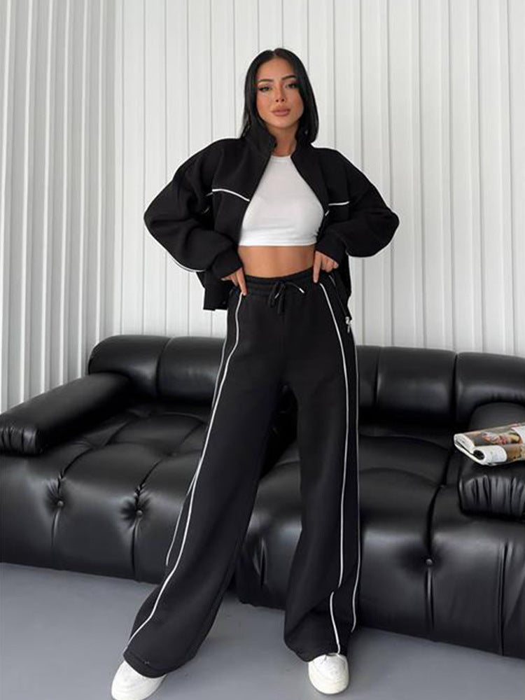 Amandine – Ensemble Cardigan Zippé et Pantalon Tailleur - Paris Aura