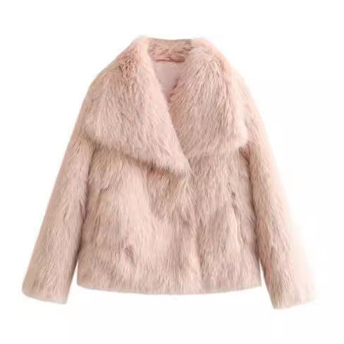 Manteau Peluche Hiver Élégant