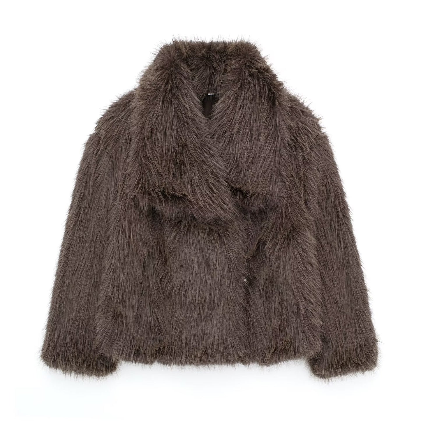 Manteau Peluche Hiver Élégant