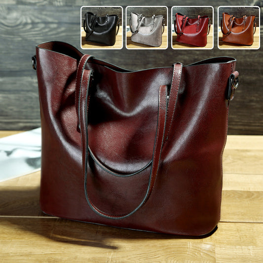 👜 Sac Cabas en Cuir Huilé – Élégance & Grande Capacité - Paris Aura