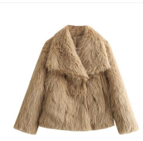 Manteau Peluche Hiver Élégant