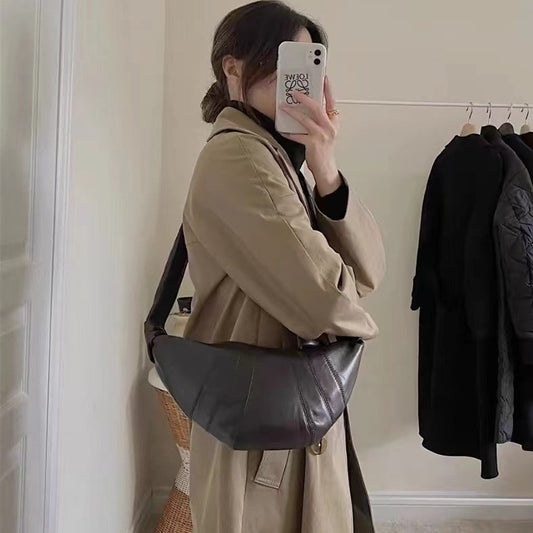 Sac Dumpling en Cuir Véritable – Élégance Urbaine & Raffinée - Paris Aura