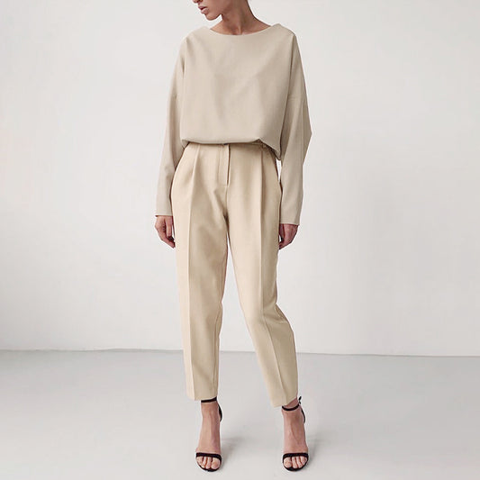 Pantalon Tailleur 9/10e Taille Haute – Élégance minimaliste, attitude affirmée - Paris Aura
