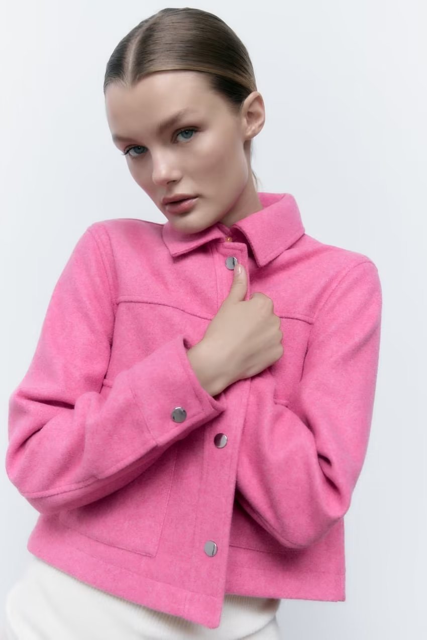 Chemise-Veste Femme en Laine Douce – Style Urbain Décontracté - Paris Aura