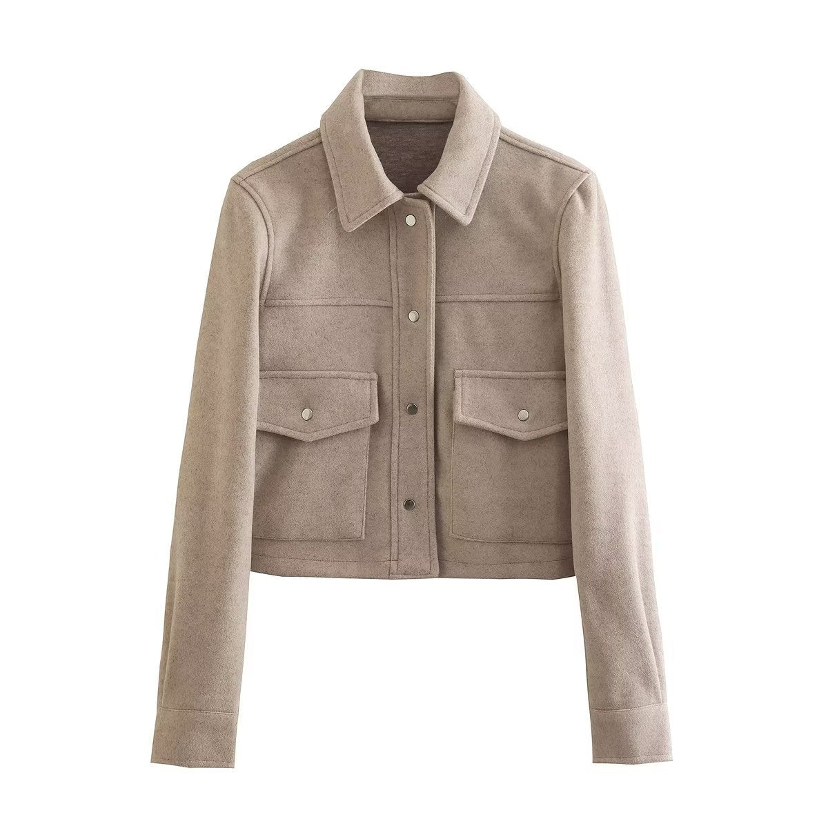 Chemise-Veste Femme en Laine Douce – Style Urbain Décontracté - Paris Aura