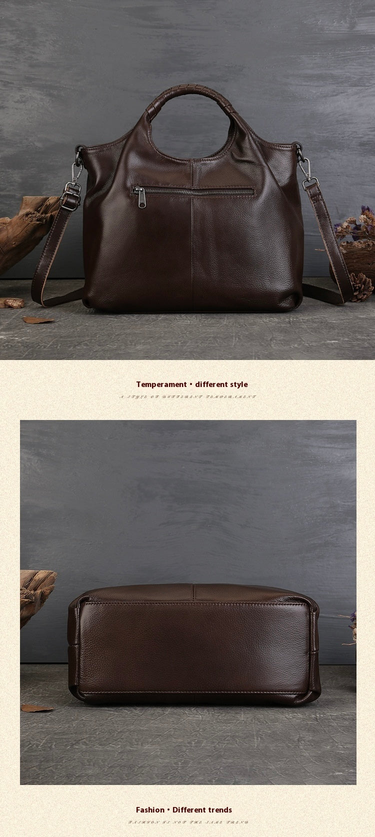 Sac Tote Vintage Femme – Cuir Véritable Haut de Gamme - Paris Aura