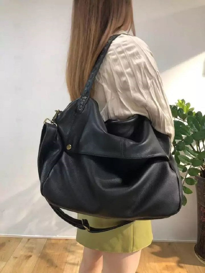 👜 Sac à Épaule en Cuir Véritable – Grande Capacité Élégante - Paris Aura
