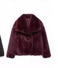 Manteau Peluche Hiver Élégant