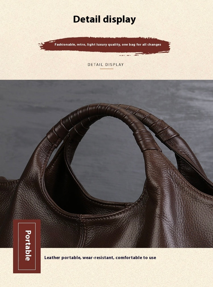 Sac Tote Vintage Femme – Cuir Véritable Haut de Gamme - Paris Aura