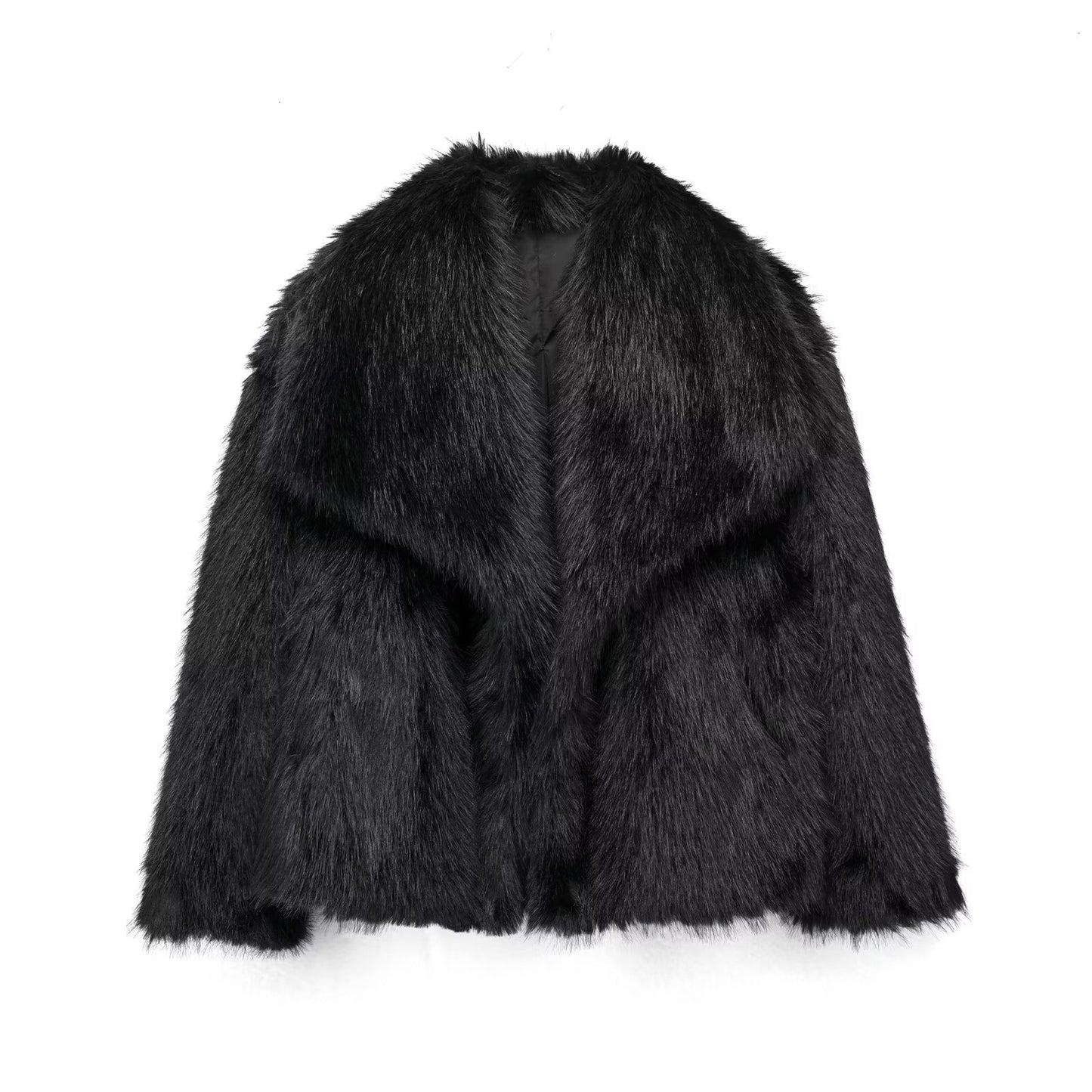 Manteau Peluche Hiver Élégant