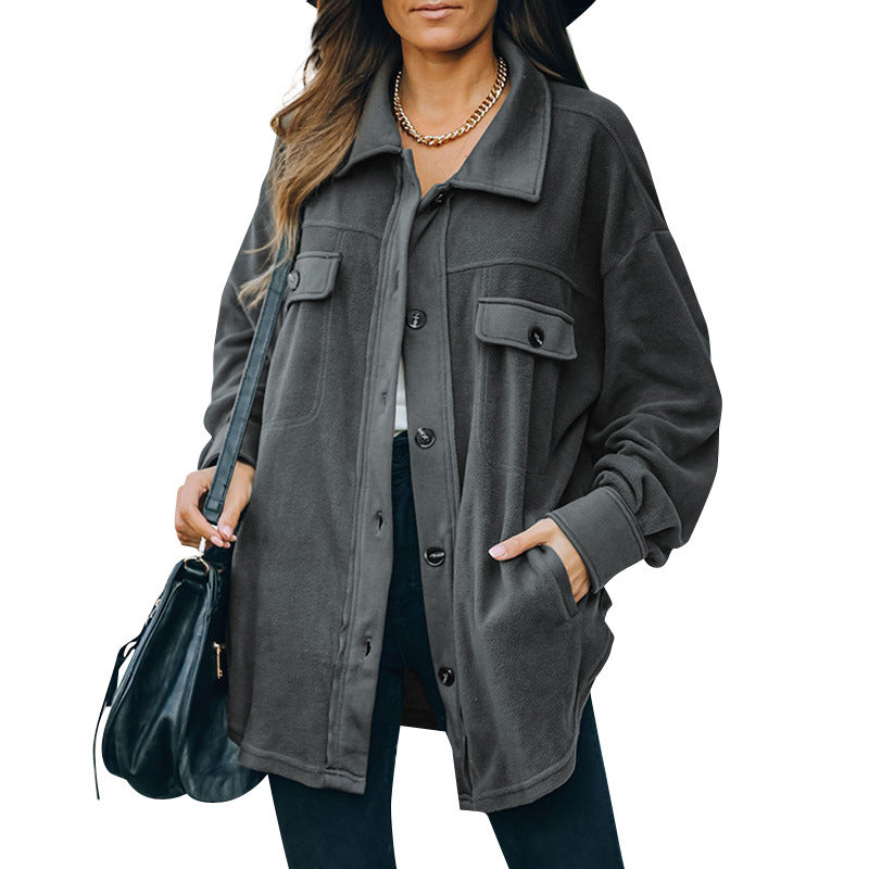 Veste cardigan en polaire à nouveau revers