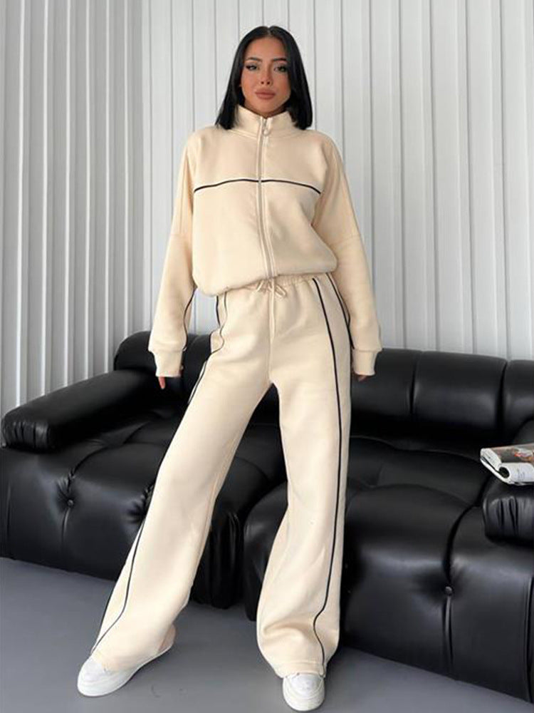 Amandine – Ensemble Cardigan Zippé et Pantalon Tailleur - Paris Aura