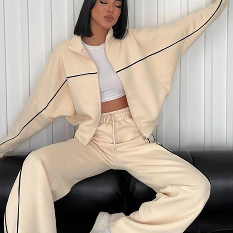 Amandine – Ensemble Cardigan Zippé et Pantalon Tailleur - Paris Aura