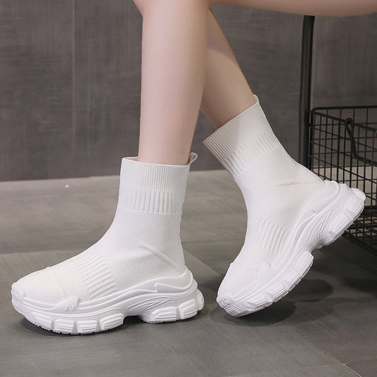 Chaussures et bottes de sport décontractées tricotées à plateforme - Paris Aura