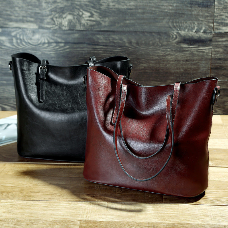 👜 Sac Cabas en Cuir Huilé – Élégance & Grande Capacité - Paris Aura