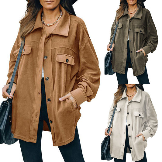 Veste cardigan en polaire à nouveau revers