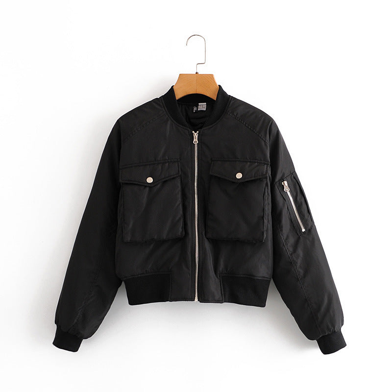 Veste Bomber Décontractée – Manches Longues & Fermeture Zip - Paris Aura