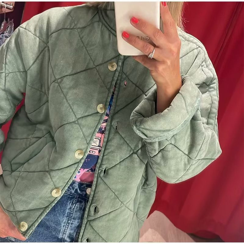 Manteau Femme Boutonné – Style Décontracté et Élégant