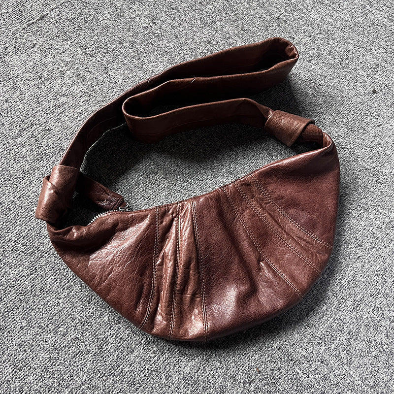 Sac Dumpling en Cuir Véritable – Élégance Urbaine & Raffinée - Paris Aura