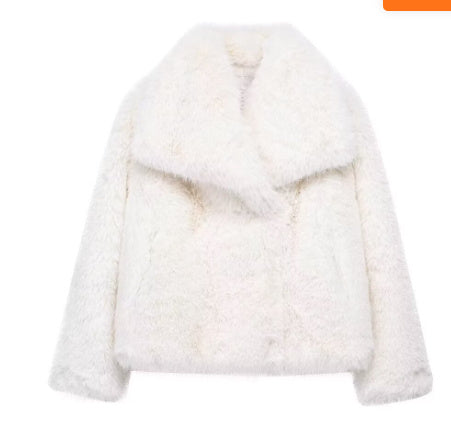 Manteau Peluche Hiver Élégant