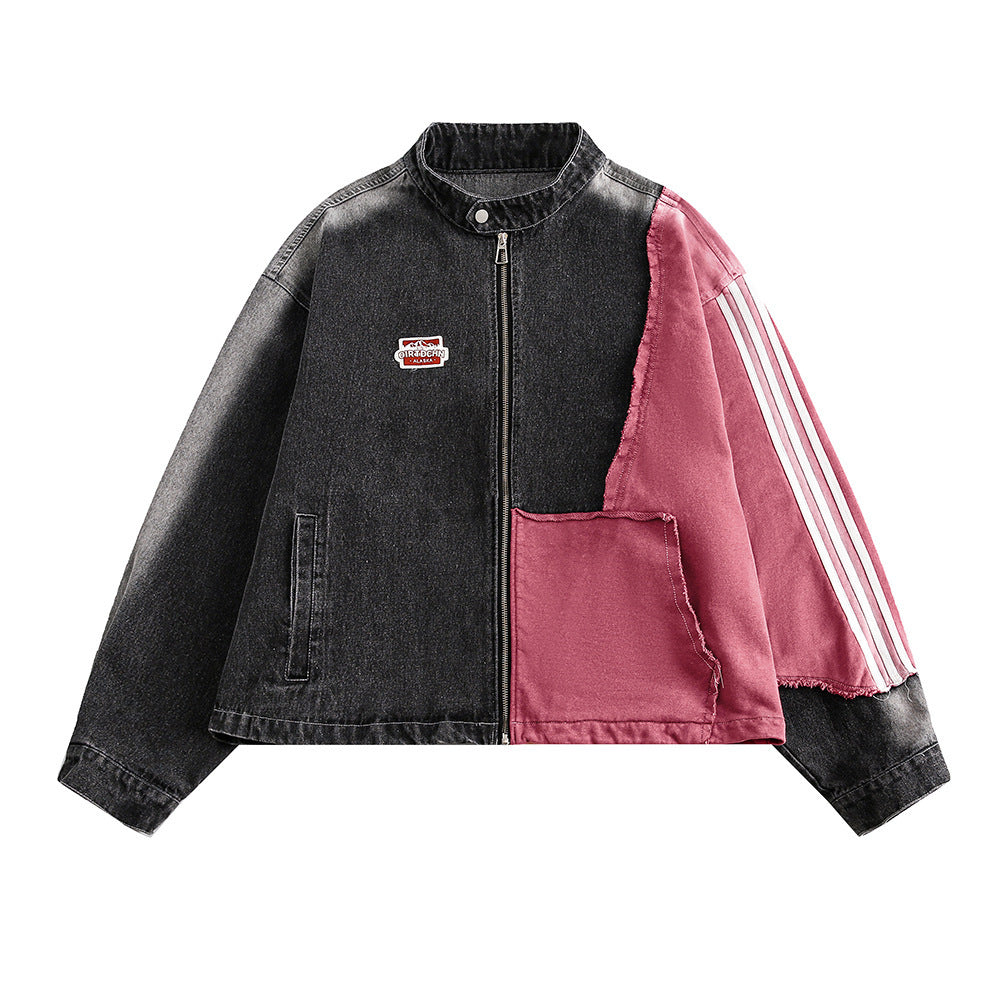 Axel – Veste Patchwork Denim Urbain - Paris Aura